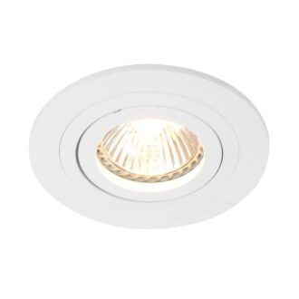 Pélite Spot 7304W – Witte ronde inbouwspot Ø10 cm, draai- en kantelbaar