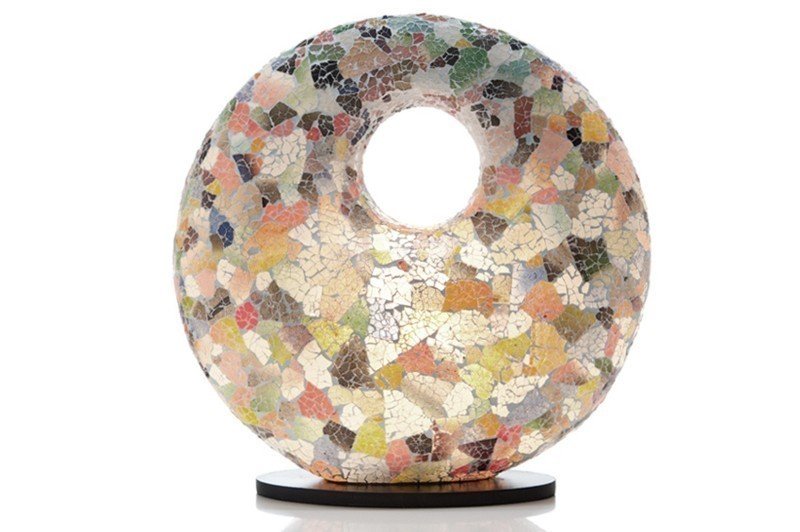 Tafellamp Donut 45cm Glass Multi Color - Afbeelding 3