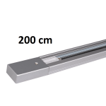 200cm 1-fase railverlichting grijs