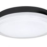 Plafondlamp Disc zwart 28 cm