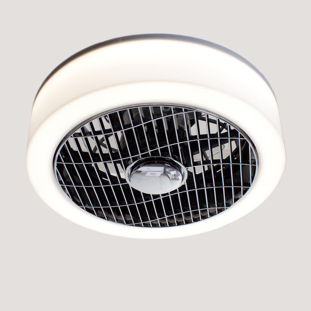 The Fan no. 5 Plafonnière ventilator D400xH180mm witte rand led 24w+10w 2700+3000+4000k + afstandbediening | Lampenhuis