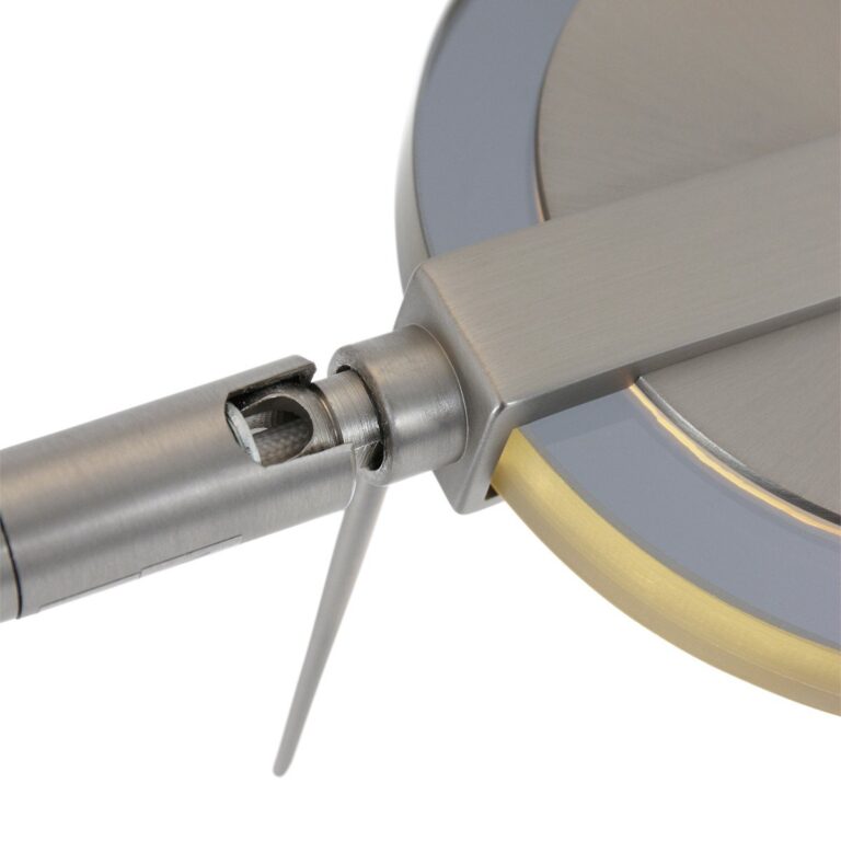 Vloerlamp Turound LED staal met rookglas