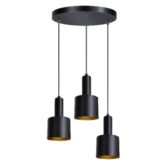Sledge hanglamp 3x E27 dia.30cm zwart