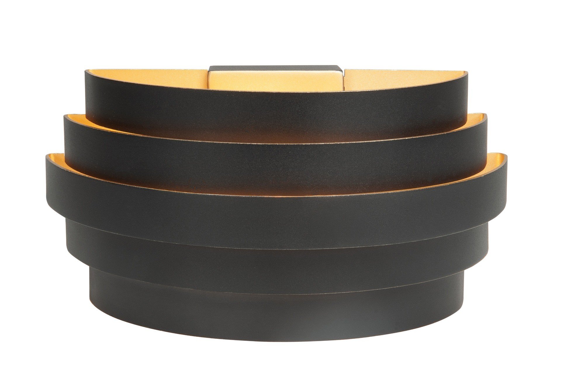 Wandlamp Scudo zwart met goud 25 cm