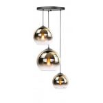 Hanglamp Fantasy globe amber drie lichts