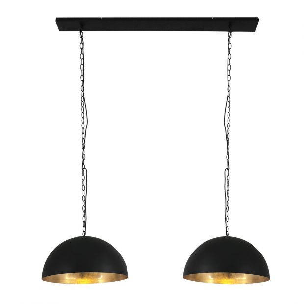 gesponsord breken klassiek Hanglamp 2-lichts Semicerkel 2556ZW Zwart | Lampenhuis