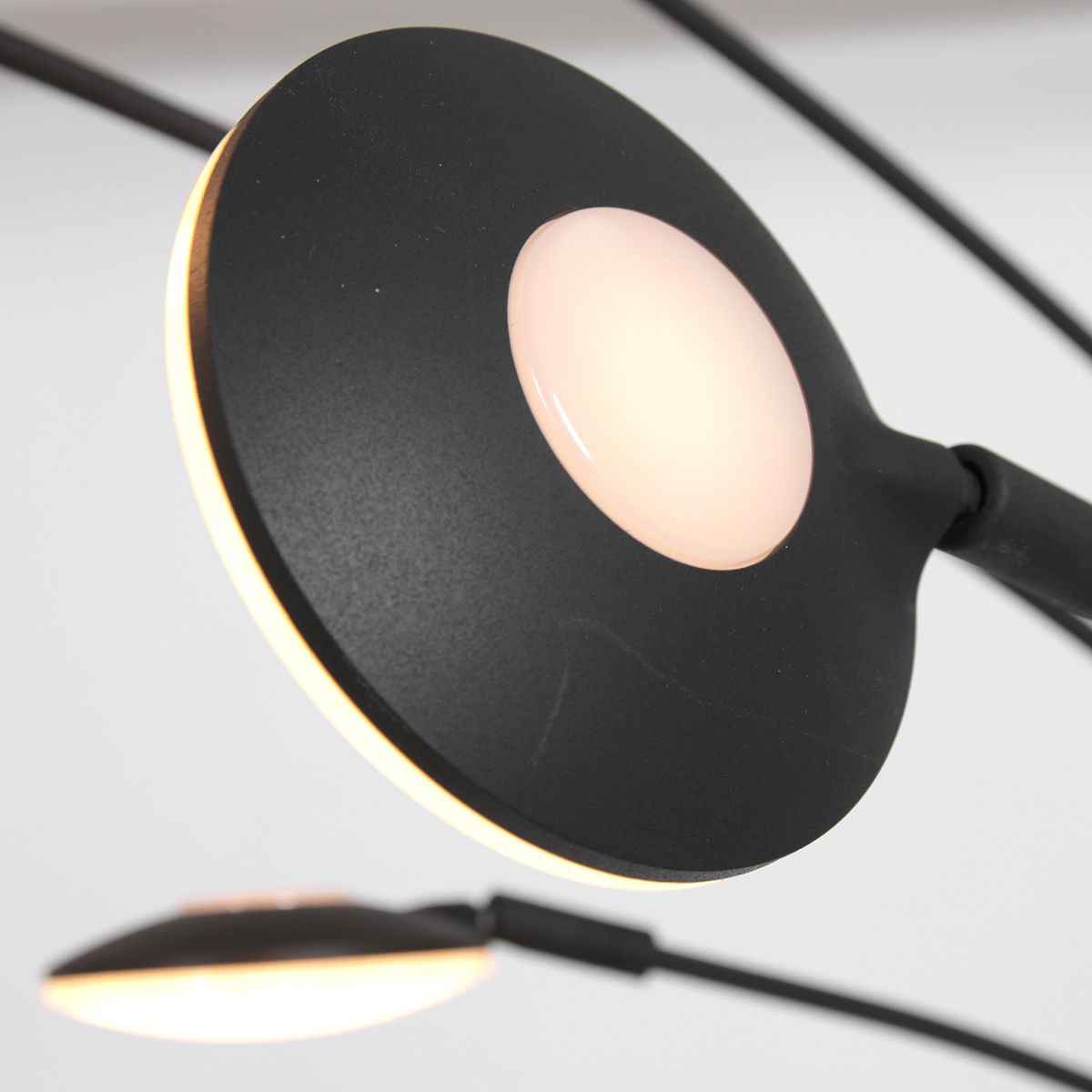 Steinhauer Synna 1327ZW – Zwarte 5-lichts LED booglamp met draaidimmer - Afbeelding 16