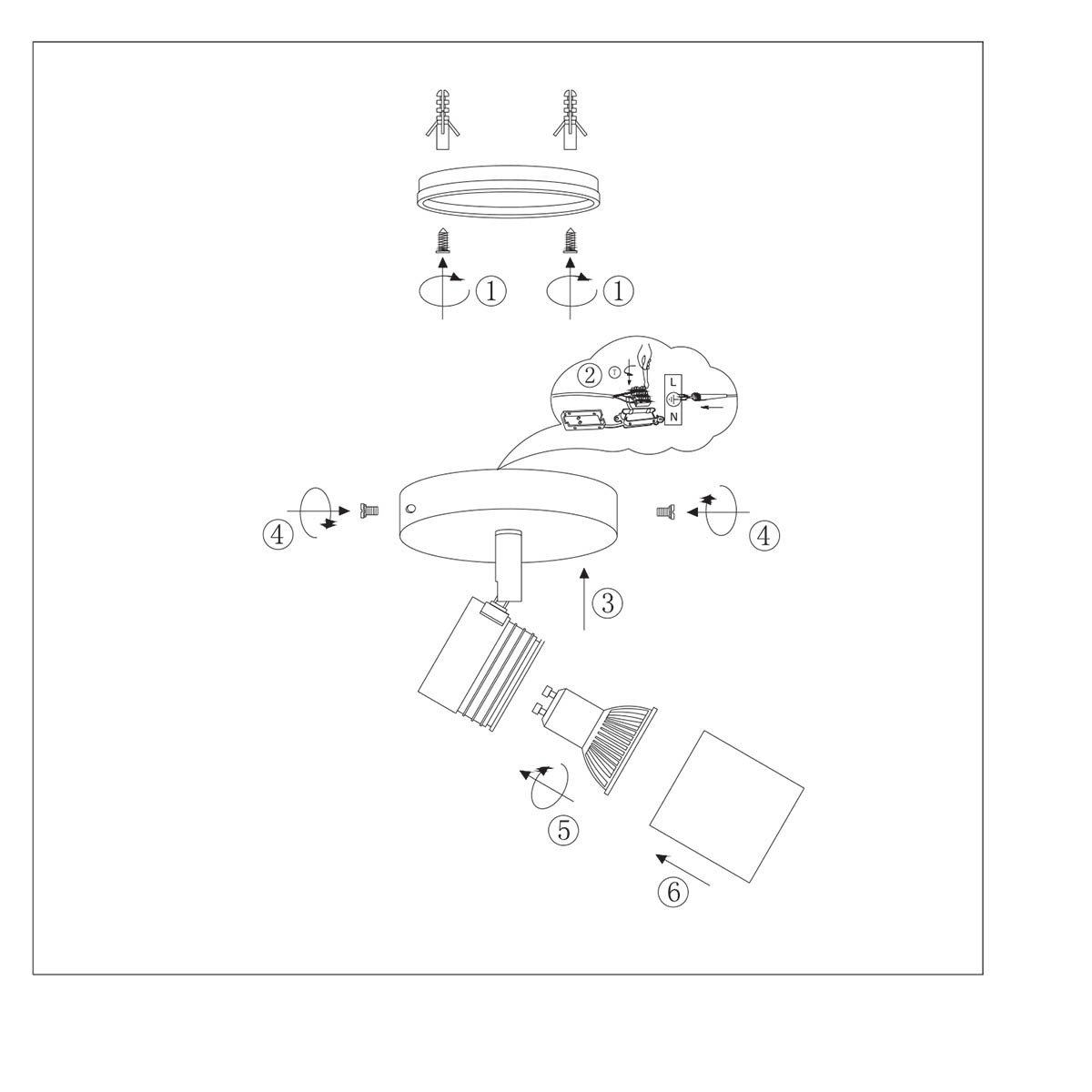 Spot IP44 Upround LED 2486ZW Zwart - Afbeelding 8