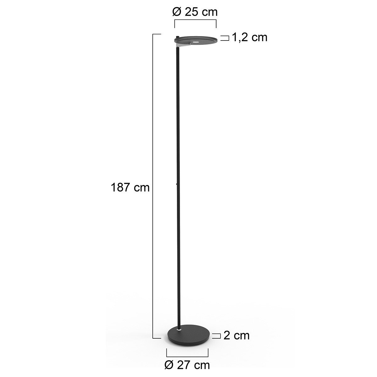 Vloerlamp Turound LED 2993ZW Zwart - Afbeelding 8