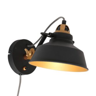 Wandlamp Mexlite 3087ZW Zwart