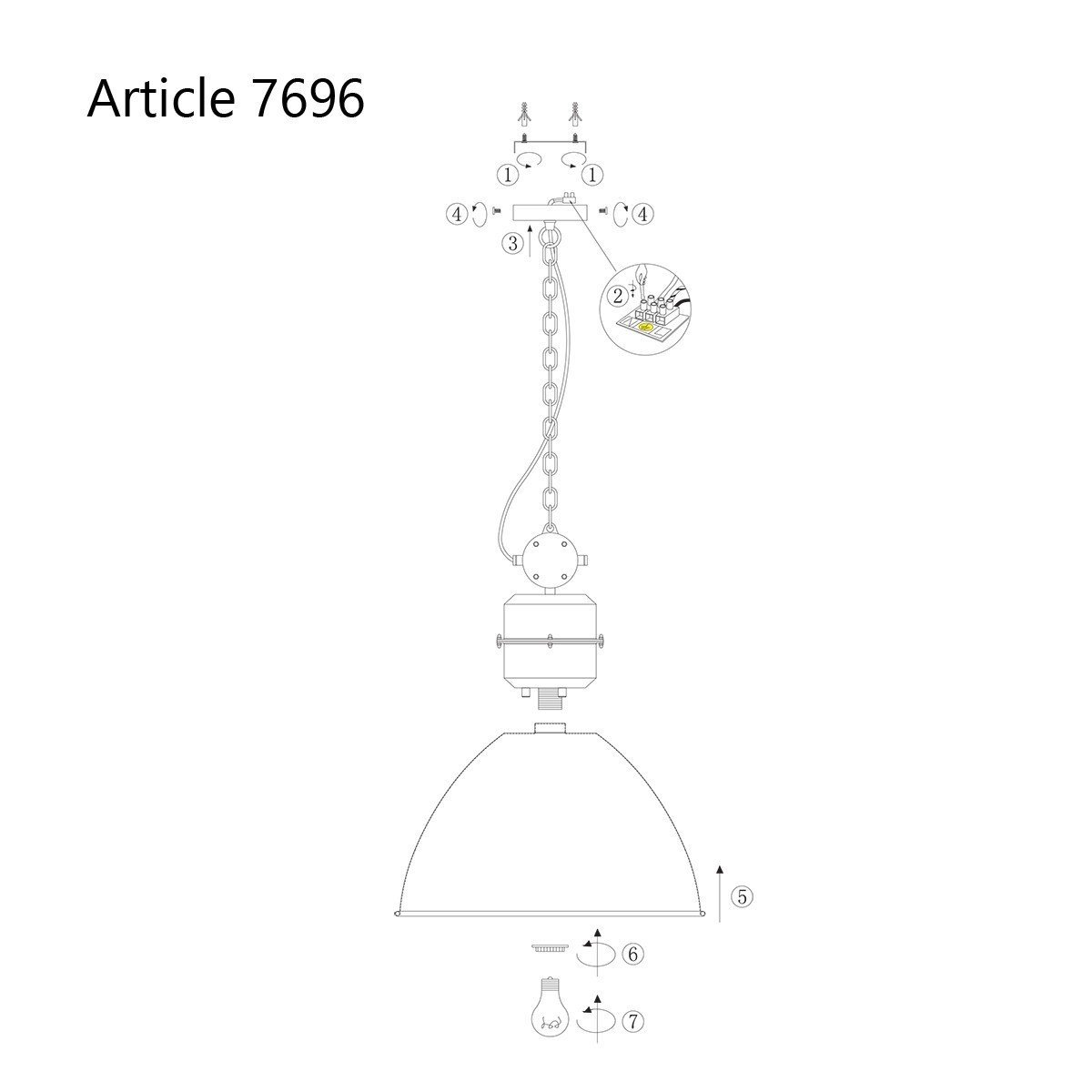 Hanglamp Frisk 7696GR Grijs - Afbeelding 9
