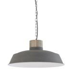 Hanglamp 63cm Metta grijs met hout