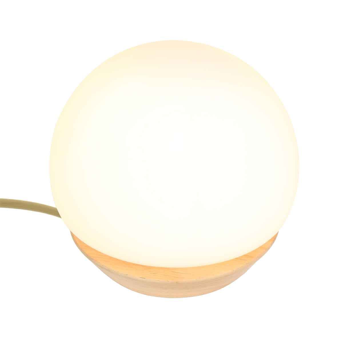 Steinhauer Ancilla 7932BE – Tafellamp van beukenhout met wit glas en 3-staps touchdimmer - Afbeelding 11