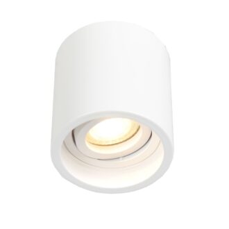 Pélite Spot 1731W – Witte kantelbare GU10 opbouwspot Ø 8,5 cm