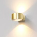 Wandlamp Hudson goud geborsteld LED