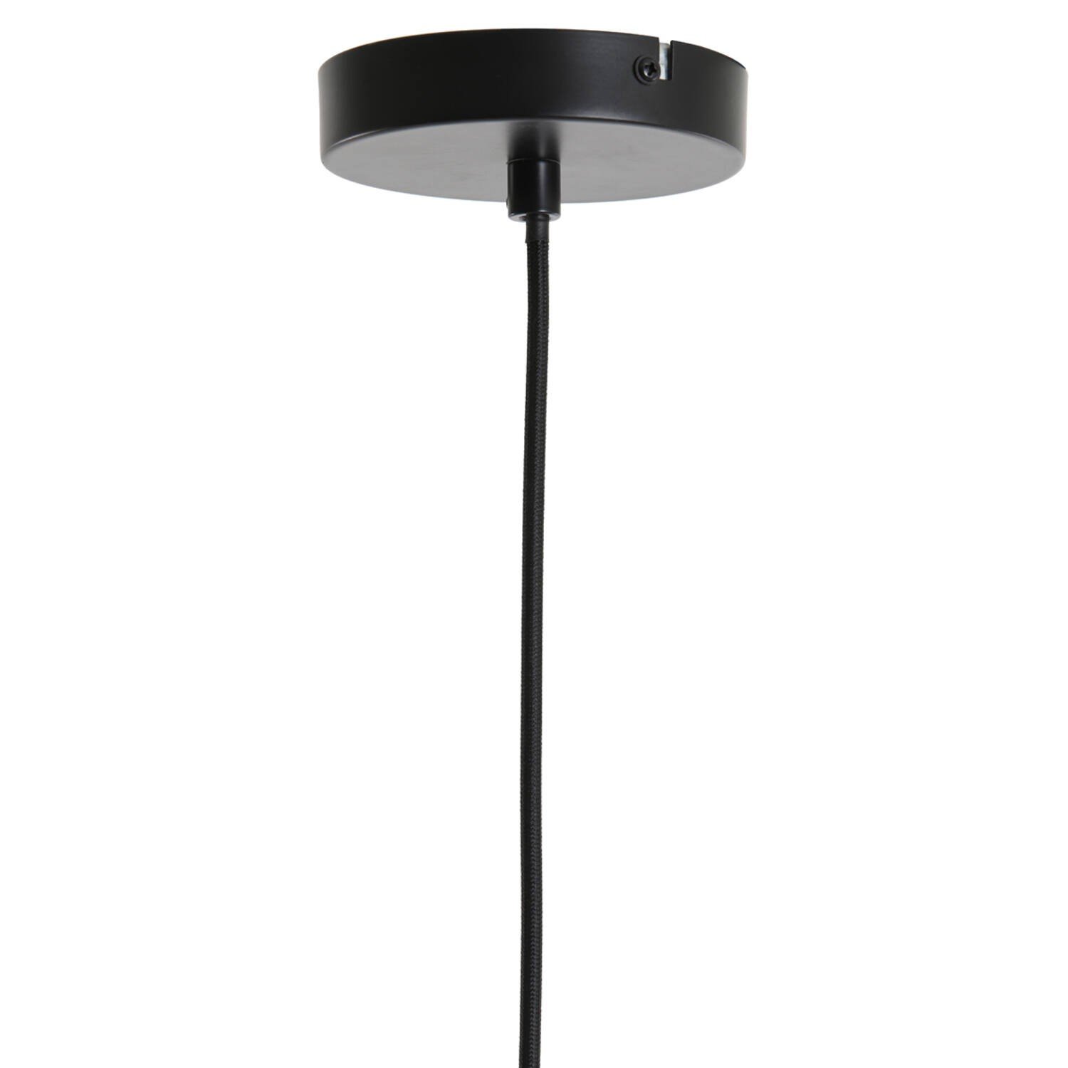 Hanglamp Ø21x37 cm LEKAR antiek brons+smoke glas - Afbeelding 4