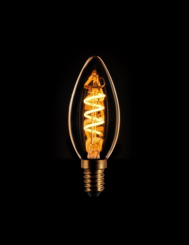 ETH Kaars spiraal filament LED 2w/10w E14 230v 1800k dimbaar goud*