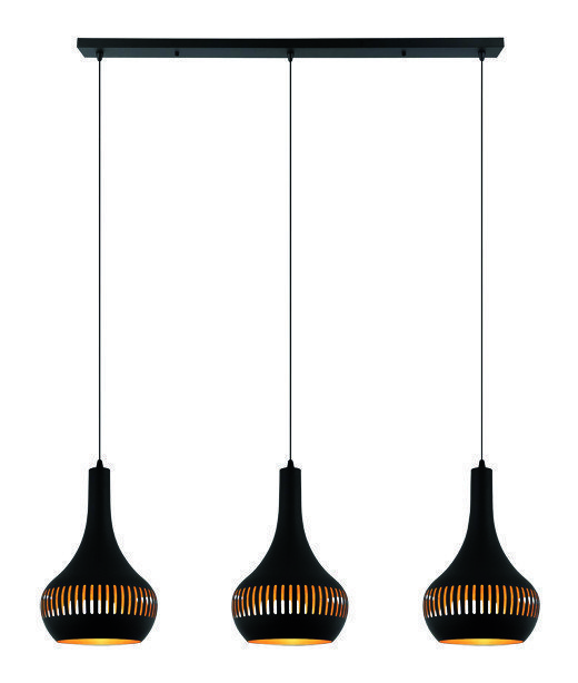 Wantrouwen lading Eekhoorn Hanglamp Canna Zwart - Goud 3 Lichts E27 | Lampenhuis