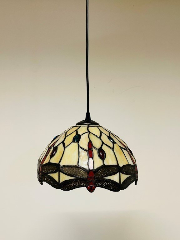 Tiffany hanglamp creme Dragonfly 25 - snoer - Afbeelding 7