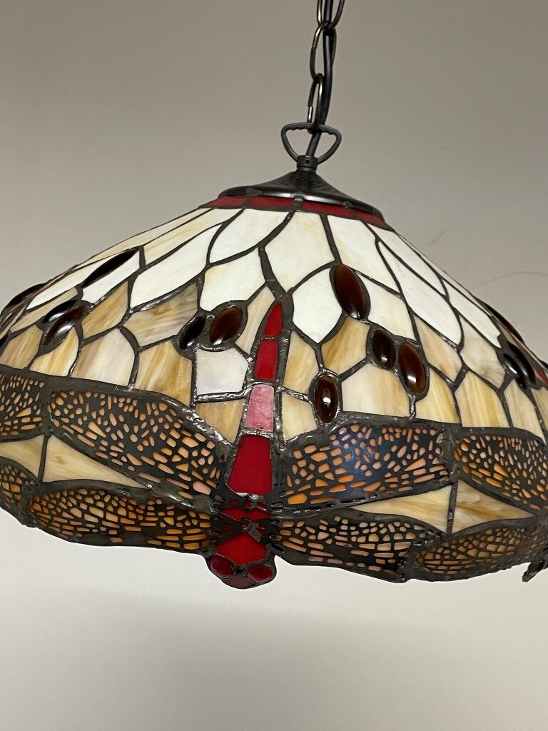 Tiffany hanglamp ⌀ 40cm Beige Dragonfly - Afbeelding 8
