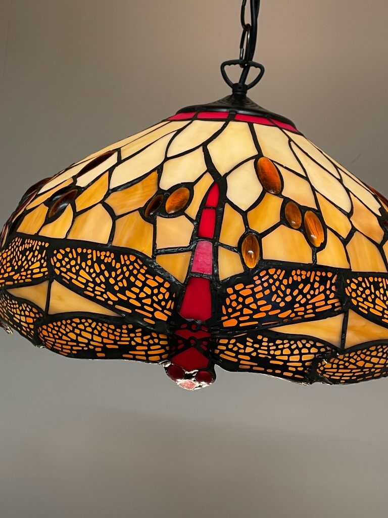 Tiffany hanglamp ⌀ 40cm Beige Dragonfly - Afbeelding 3