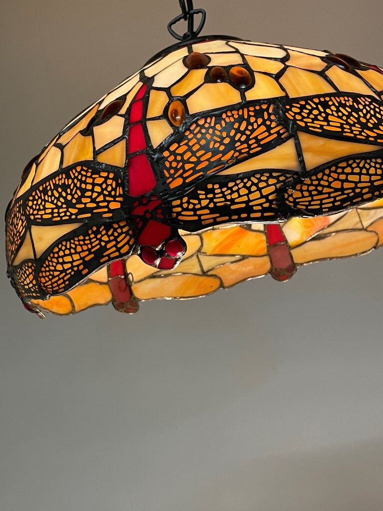 Tiffany hanglamp ⌀ 40cm Beige Dragonfly - Afbeelding 4