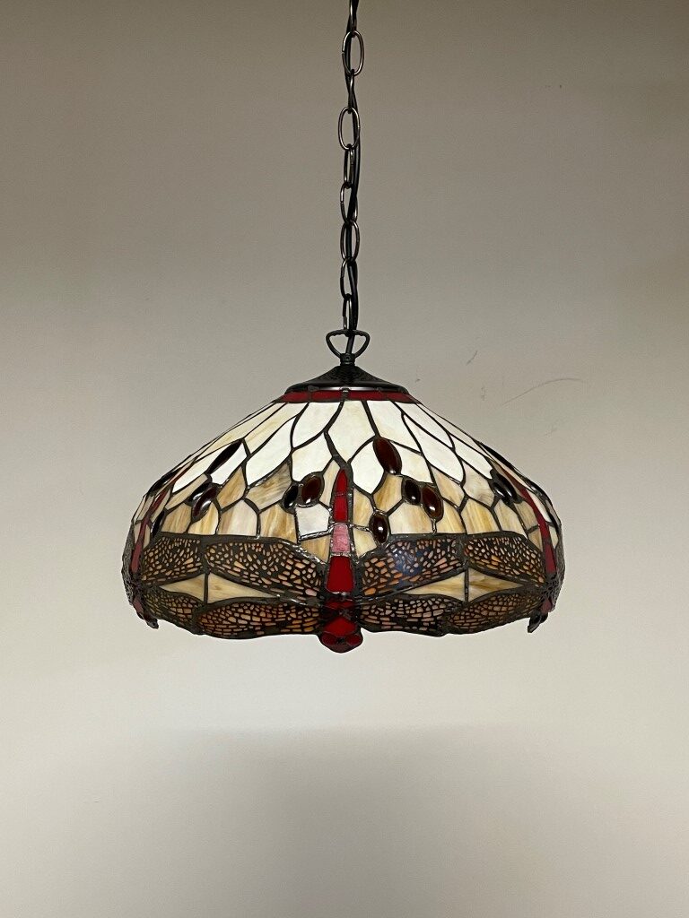 Tiffany hanglamp ⌀ 40cm Beige Dragonfly - Afbeelding 7