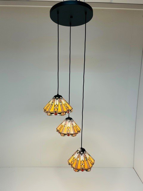 Tiffany hanglamp Wyber 25 Triple Round - Afbeelding 6