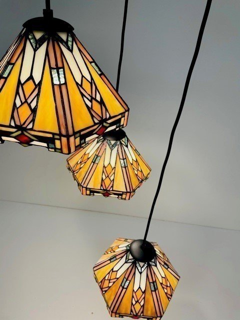 Tiffany hanglamp Wyber 25 Triple Round - Afbeelding 4