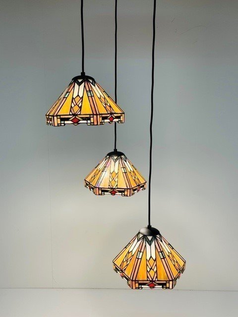 Tiffany hanglamp Wyber 25 Triple Round - Afbeelding 5