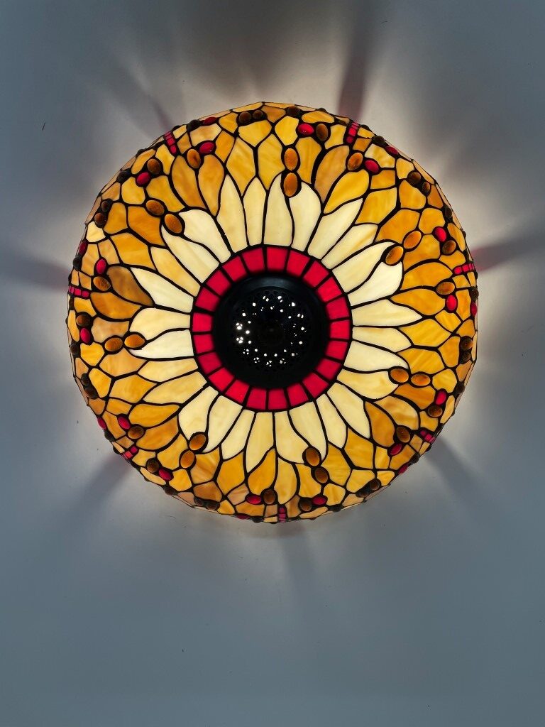 Tiffany plafondlamp ⌀49cm Beige Dragonfly 80 - Afbeelding 4