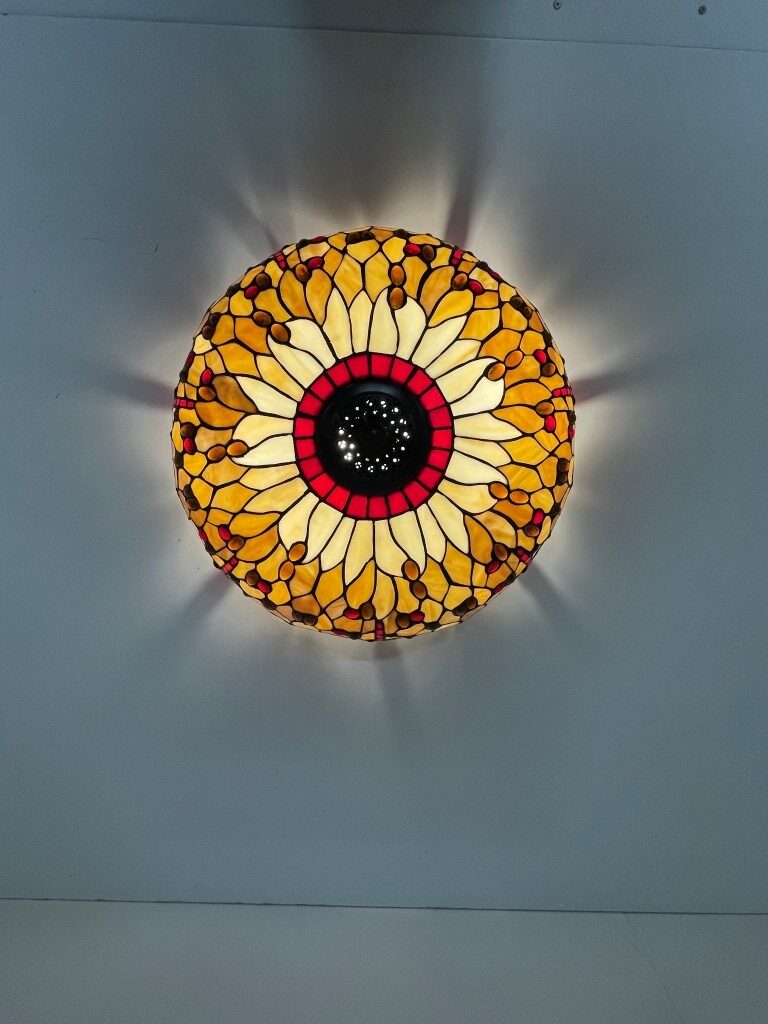 Tiffany plafondlamp ⌀49cm Beige Dragonfly 80 - Afbeelding 5