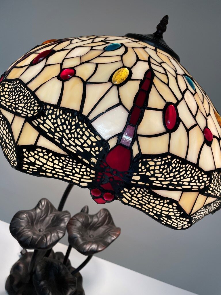 Tiffany tafellamp Dragonfly / P19 - 1634 - Afbeelding 5