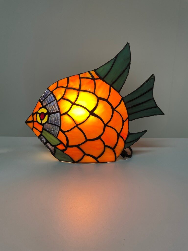 Tiffany tafellamp Vis Orange - Afbeelding 3