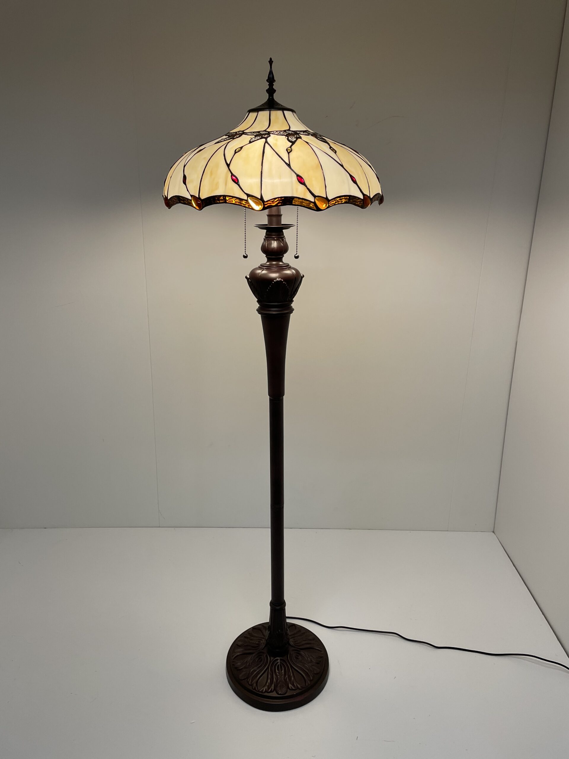 Tiffany vloerlamp Butterfly 50 De Luxe - Afbeelding 7