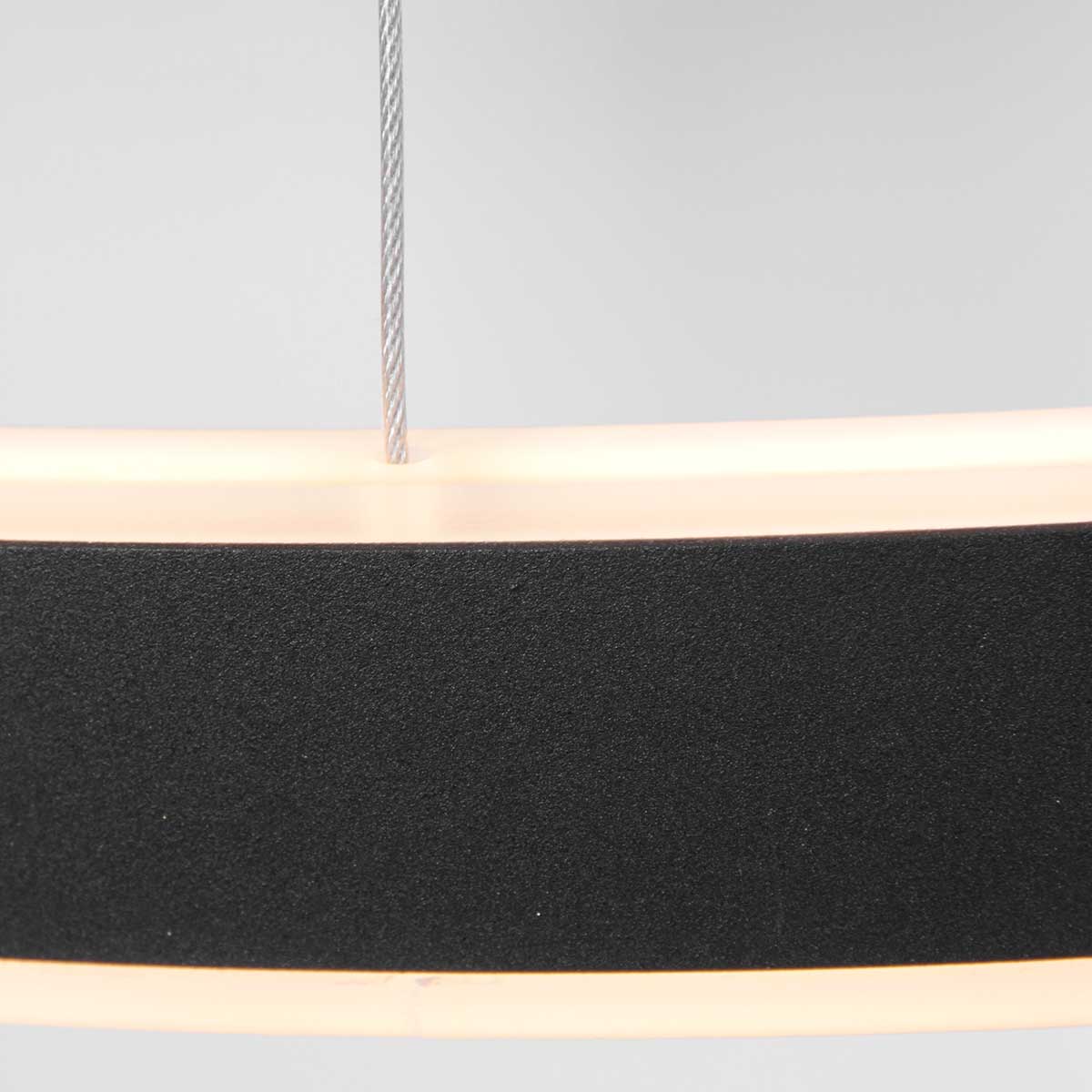 Hanglamp Ringlux 3502ZW Zwart – Dimbare LED ringlamp Ø60 cm met up- en downlight - Afbeelding 9