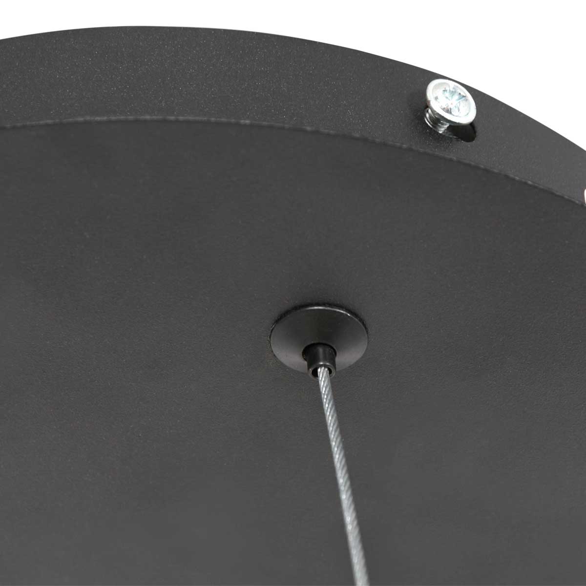 Hanglamp Ringlux 3502ZW Zwart – Dimbare LED ringlamp Ø60 cm met up- en downlight - Afbeelding 11