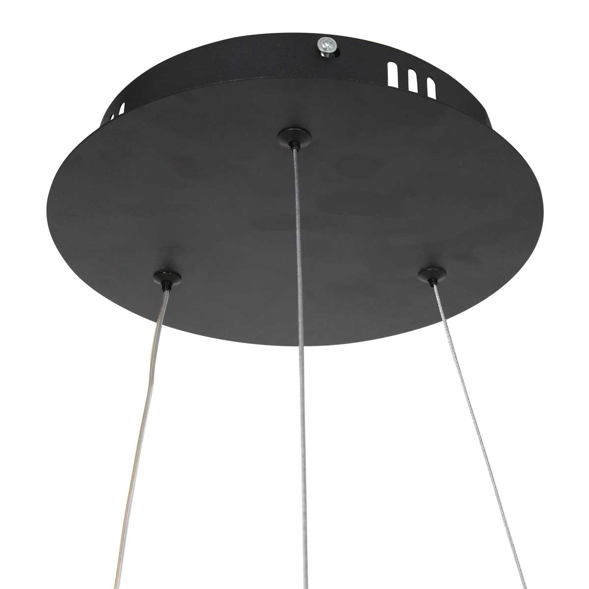 Hanglamp Ringlux 3502ZW Zwart – Dimbare LED ringlamp Ø60 cm met up- en downlight - Afbeelding 6