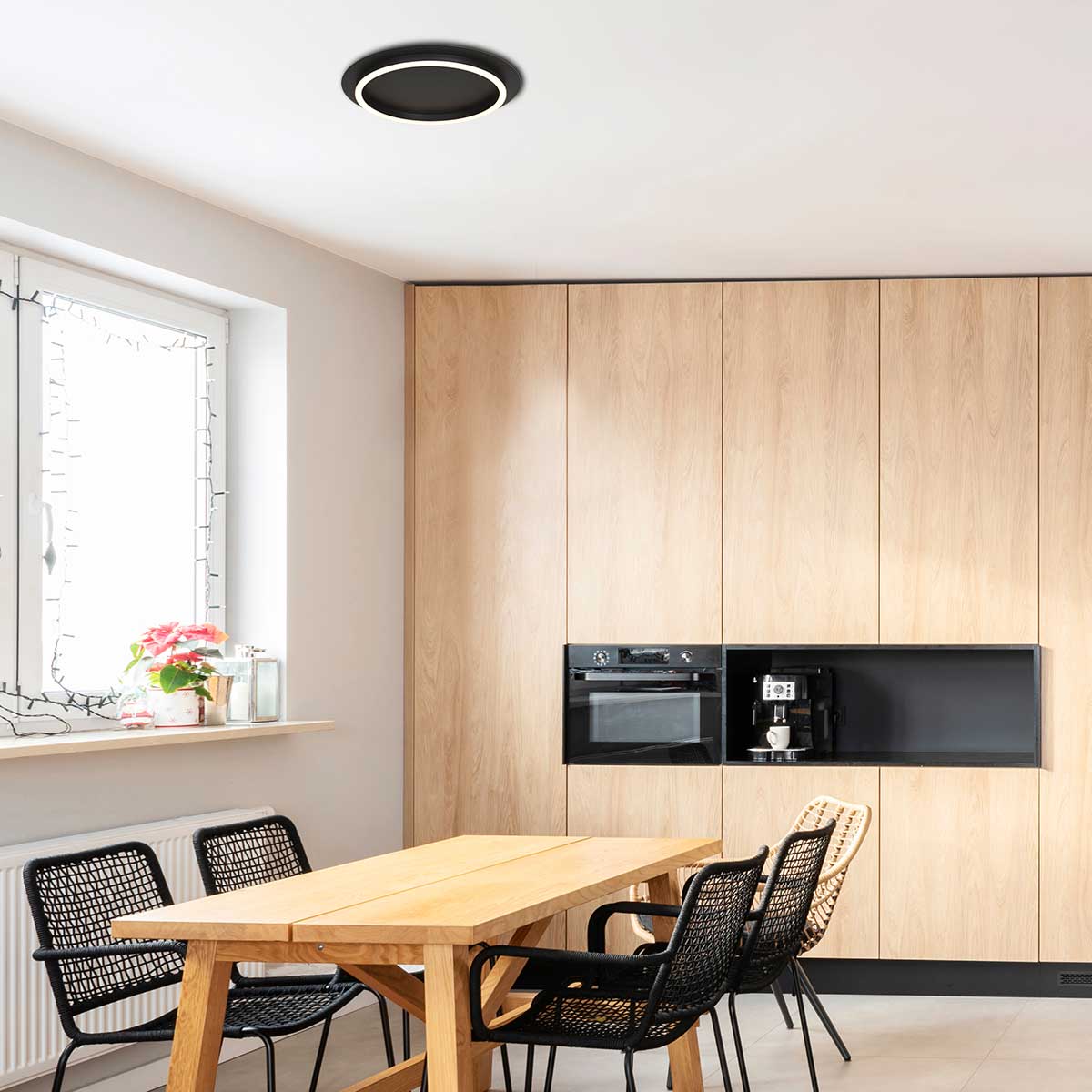 Plafondlamp Ringlux 32cm zwart - Afbeelding 4