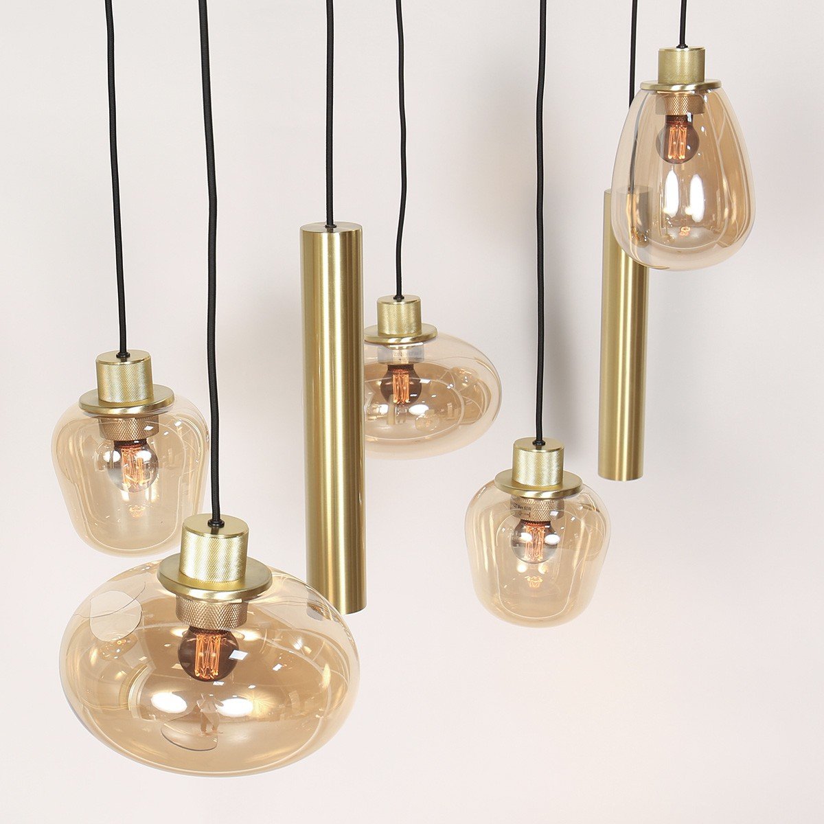Hanglamp Reflexion Messing met 3 lichtkokers GU10 - Afbeelding 4