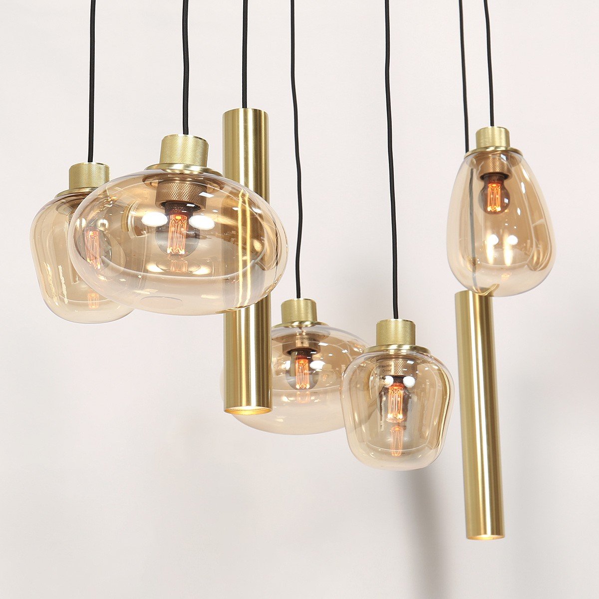 Hanglamp Reflexion Messing met 3 lichtkokers GU10 - Afbeelding 5