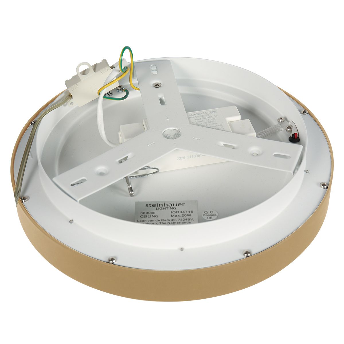 Plafondlamp Ringlede 3690GO Goud – Dimbare LED plafonnière Ø28 cm met uplight - Afbeelding 12