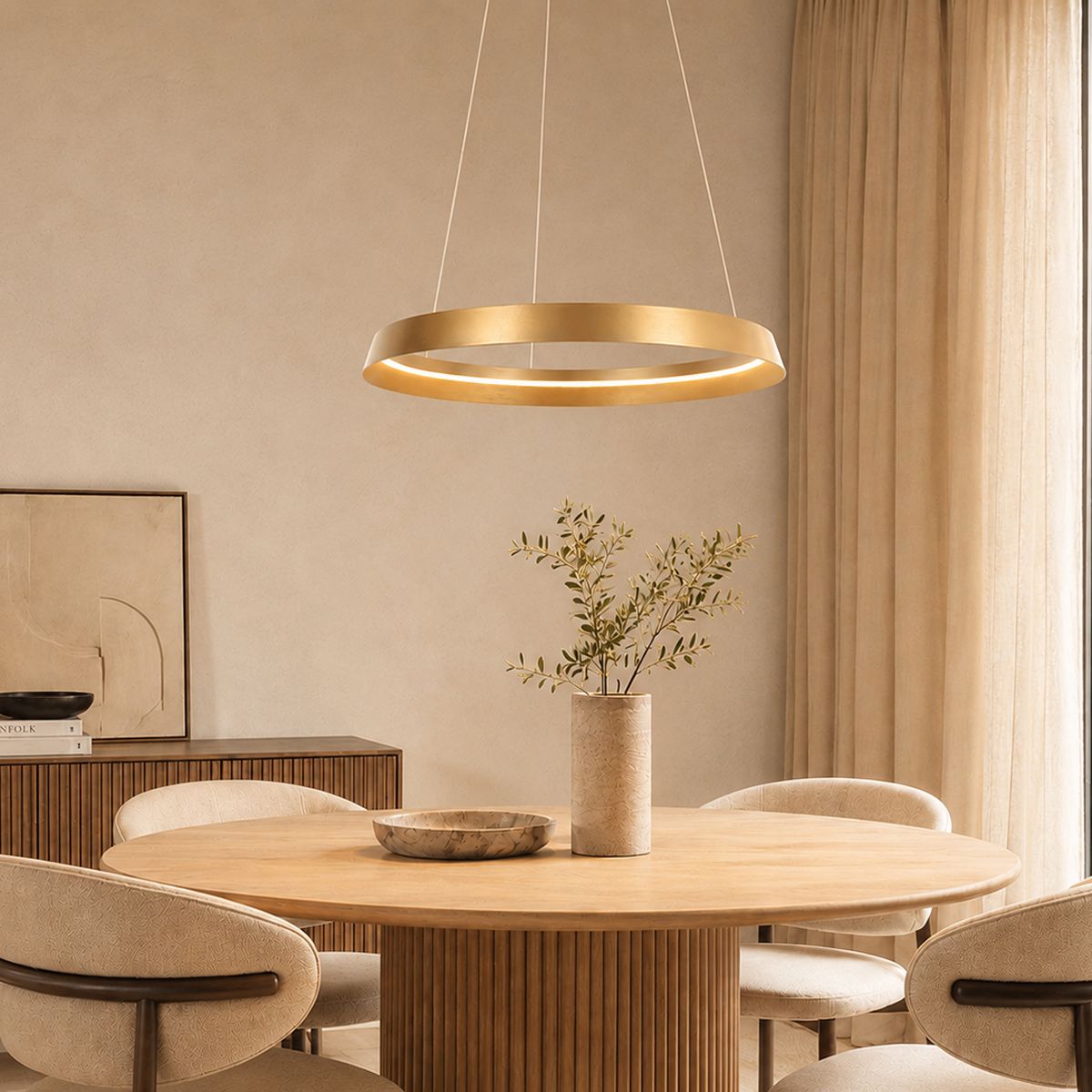 Hanglamp Ringlux 3692GO Goud – Dimbare LED ringlamp Ø60 cm - Afbeelding 2