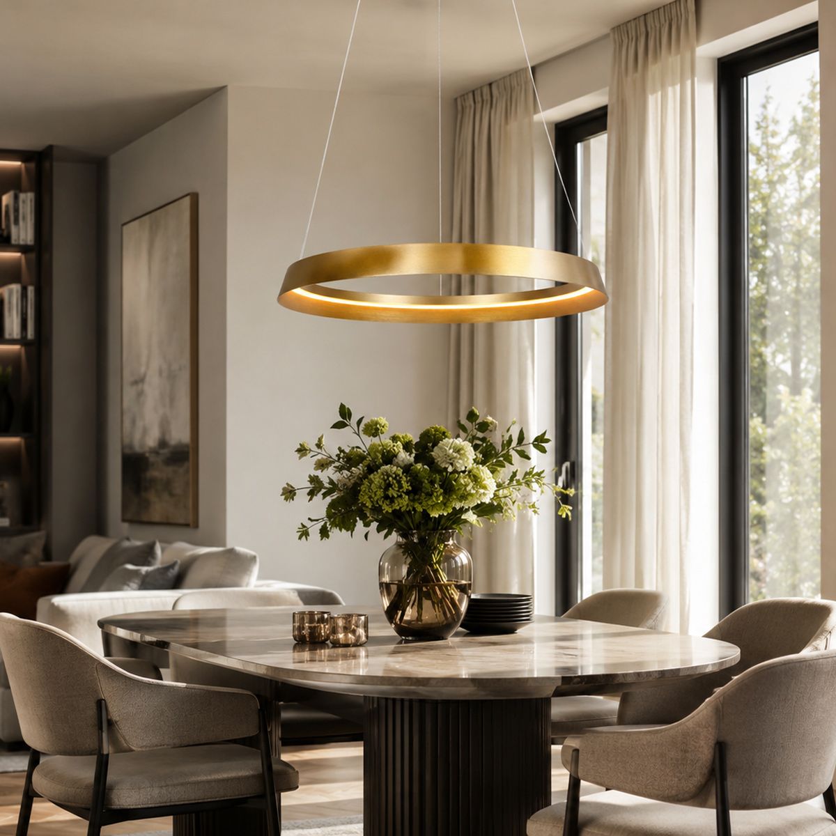Hanglamp Ringlux 3692GO Goud – Dimbare LED ringlamp Ø60 cm - Afbeelding 13