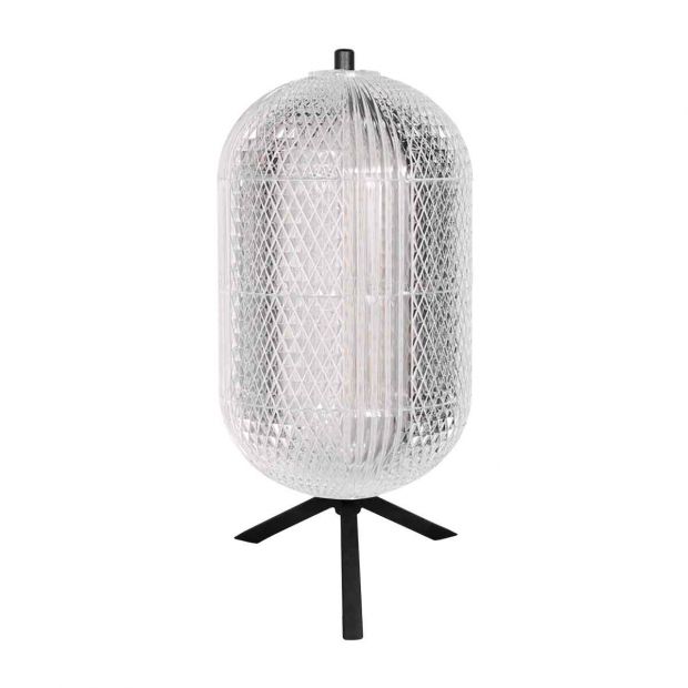 Tafellamp Geripu 3841ZW Ø15cm geribbeld kunststof met led module - Afbeelding 4
