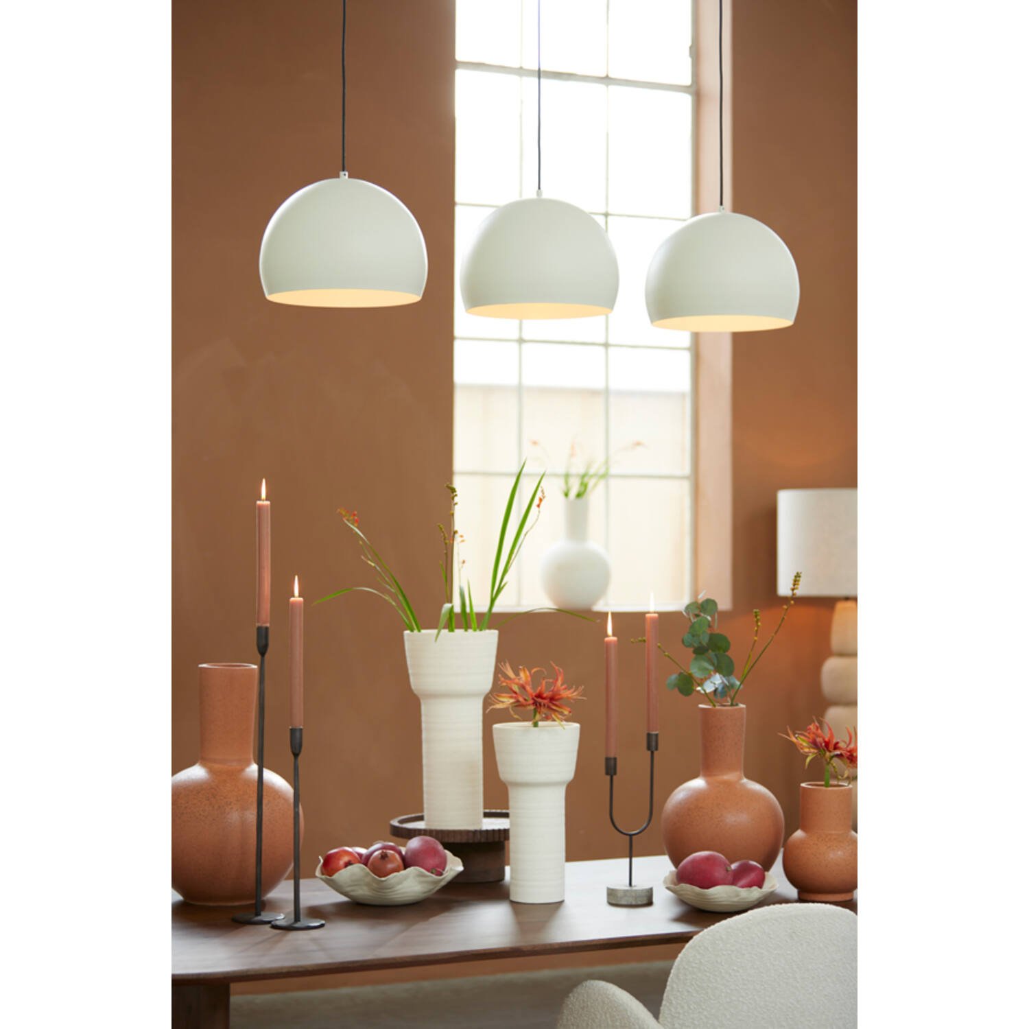 Hanglamp 3L 120x33x25 cm JAICEY licht grijs - Afbeelding 7