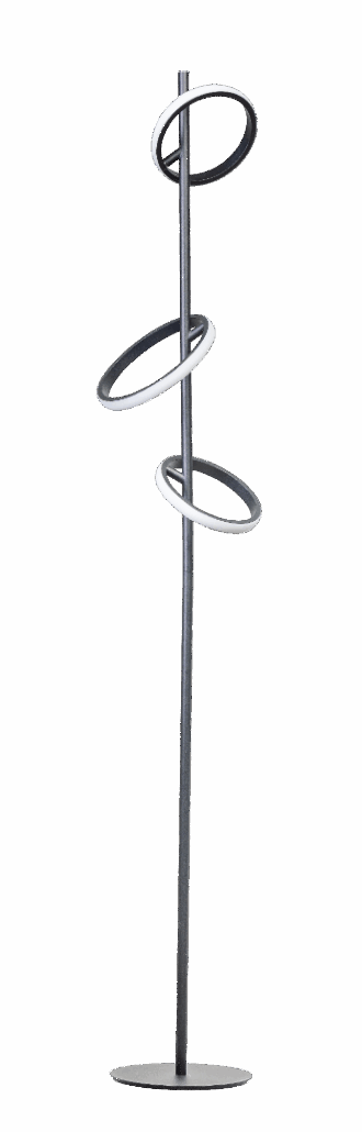 ETH Jaimy Vloerlamp 3x led Ring 2700K 3 stap dimmer inc. Zwart 18w 675Lm