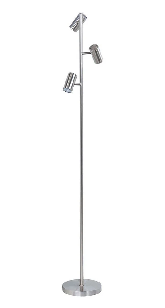 Vloerlamp Burgos 3 lichts H 160 cm staal