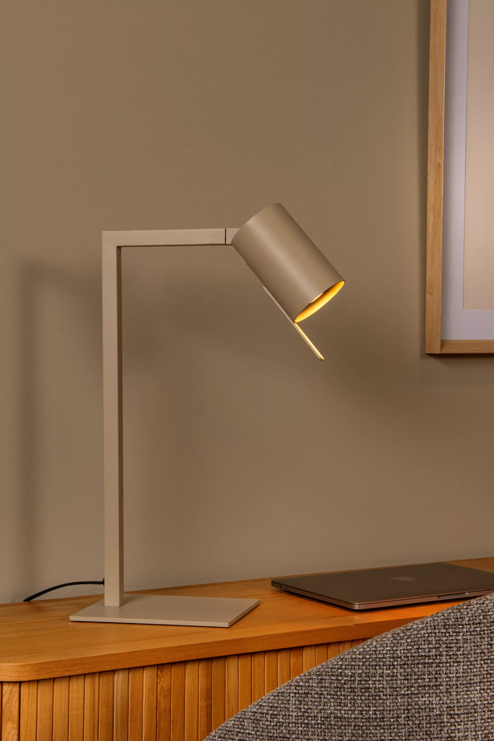 Lucide LESLEY - Bureaulamp - 1xGU10 - Taupe - Afbeelding 2