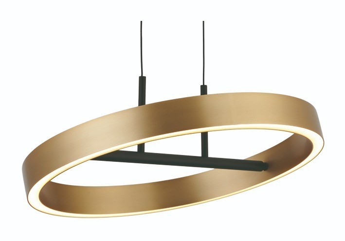 Hanglamp Freelight Livello – Ø40cm, 32W LED, Zwart/Goud, Dimbaar - Afbeelding 3